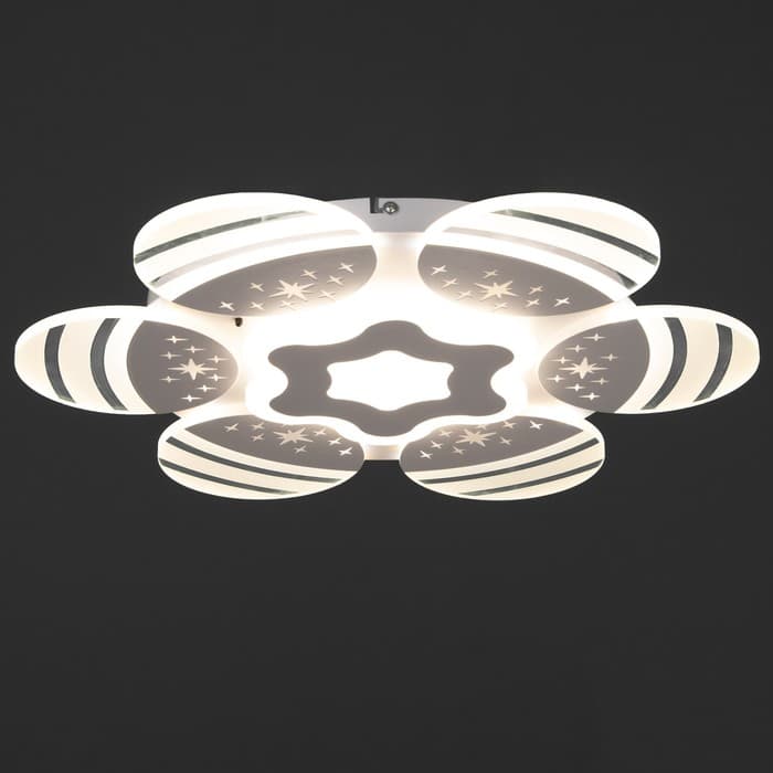 Люстра с ПДУ «Косм BayerLuxо» 7хLED 60 Вт белый 55×55×10 см BayerLux