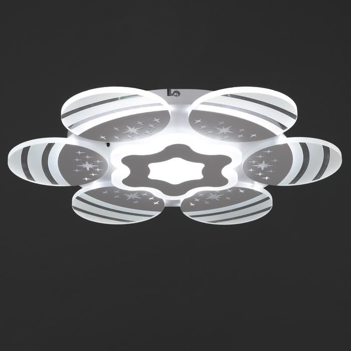 Люстра с ПДУ «Косм BayerLuxо» 7хLED 60 Вт белый 55×55×10 см BayerLux