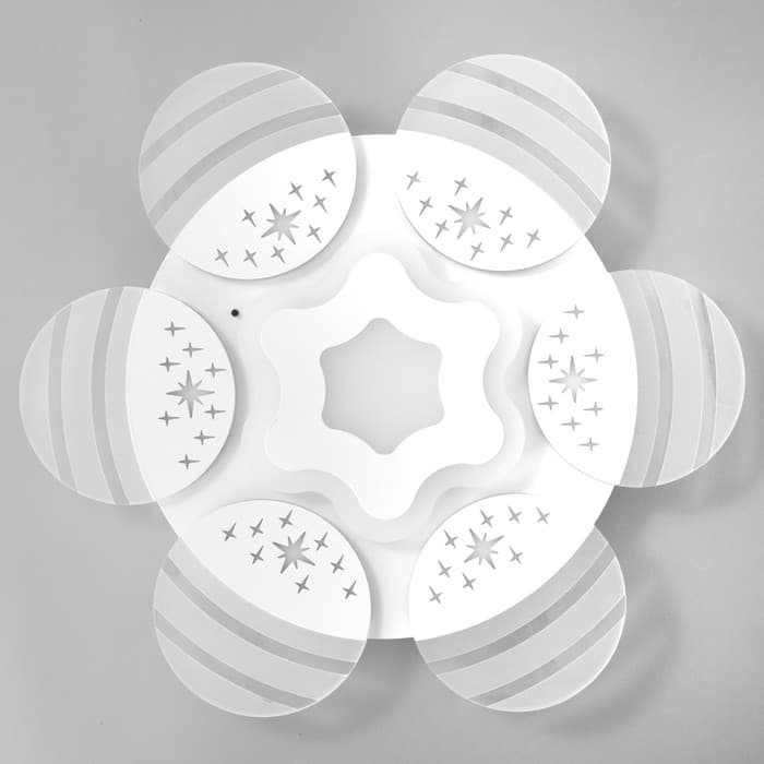 Люстра с ПДУ «Косм BayerLuxо» 7хLED 60 Вт белый 55×55×10 см BayerLux