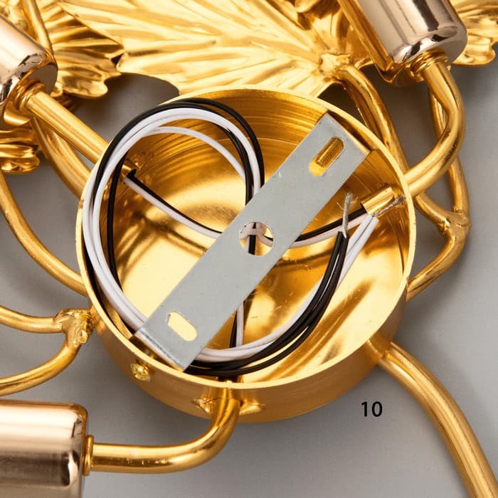 Бра «Клен» 2хЕ14 40 Вт золото 55×55×15 см