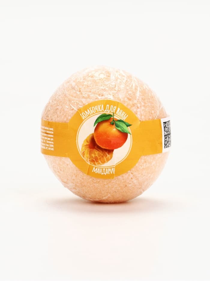 Бомбочка для ванны 120 г, аромат мандарина, Кладовая красоты