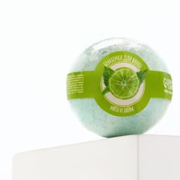 Бомбочка для ванны, 120 г, аромат мяты и лайма, Кладовая красоты