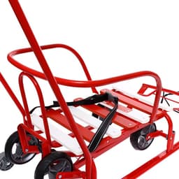 Санки детские с колёсами «Тимка 5 универсал», с ручкой, цвет алый