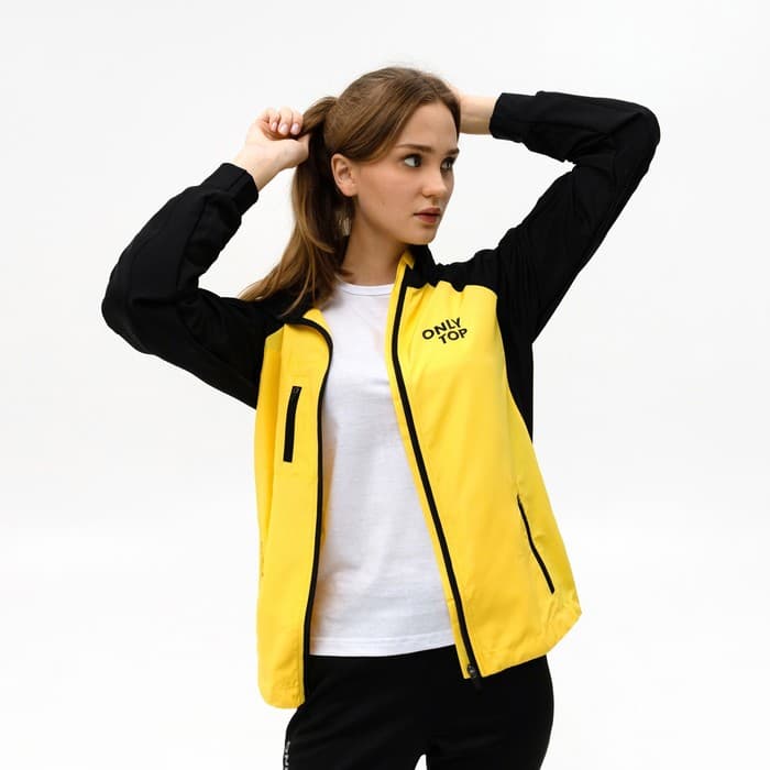 Ветровка ONLYTOP, цвет чёрный, жёлтый, размер 42