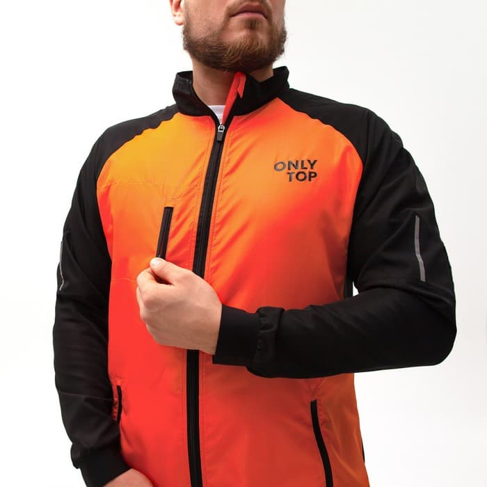 Ветровка ONLYTOP, оранжевая, размер 44