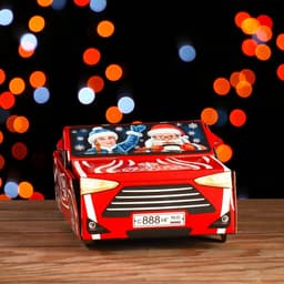Подарочная новогодняя коробка «Автогонки», фигурная, 11×31.5×13 см