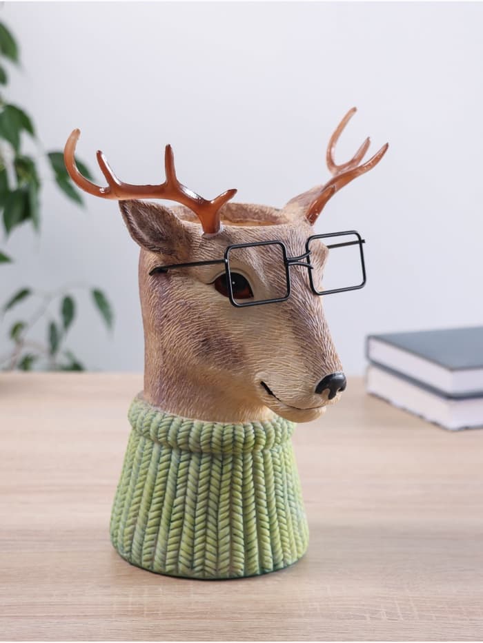 Ваза для цветов «Олень в очках», 22×15×26 см