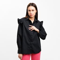 Рубашка женская MIST: Classic Collection, размер 44, чёрная