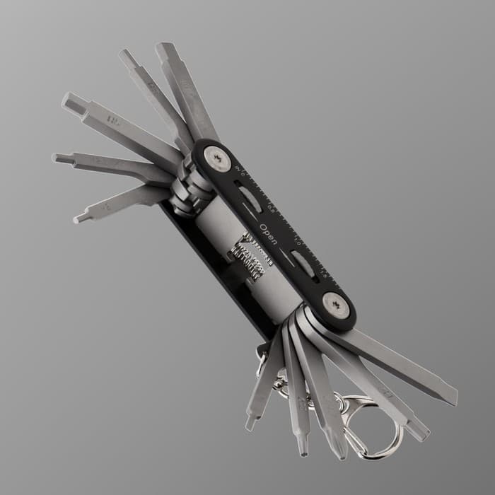 Мультитул 11 в1: отвёртки, ключи, линейка, черный
