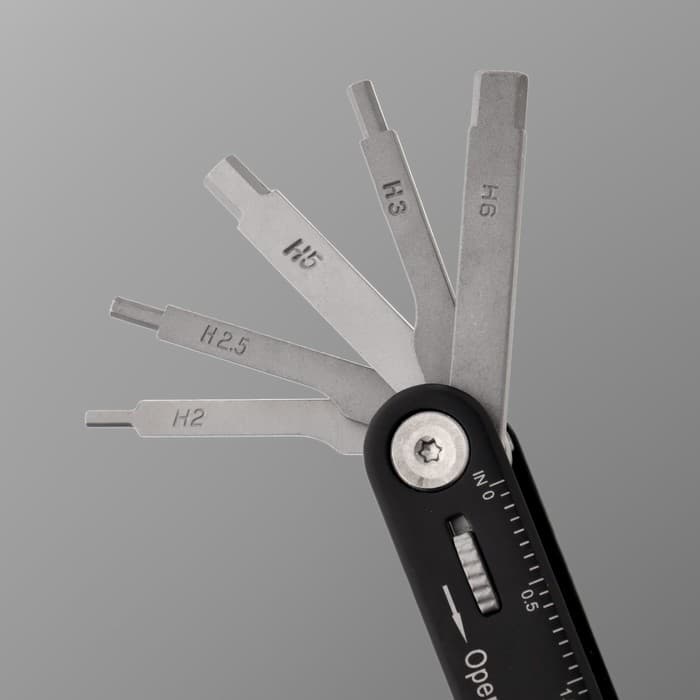 Мультитул 11 в1: отвёртки, ключи, линейка, черный