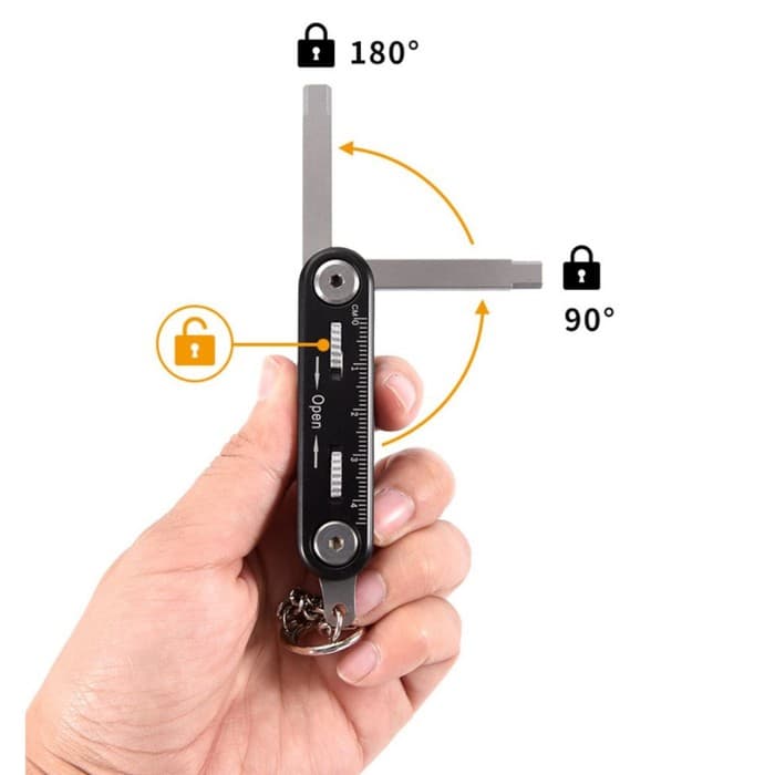 Мультитул 11 в1: отвёртки, ключи, линейка, черный