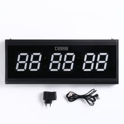 Часы электронные настенные «Соломон», 48×19×3 см, 7.5×4 см, белая индикация