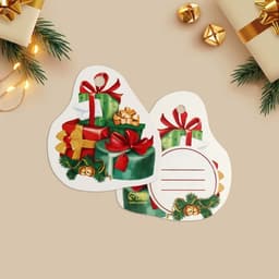 Открытка-шильдик на подарок «Новогодний», МИКС