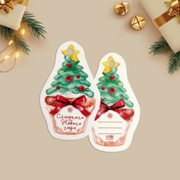 Открытка-шильдик на подарок «Новогодний», МИКС