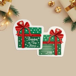 Открытка-шильдик на подарок «Новогодний», МИКС