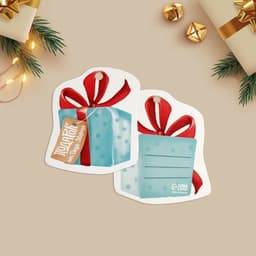 Открытка-шильдик на подарок «Новогодний», МИКС