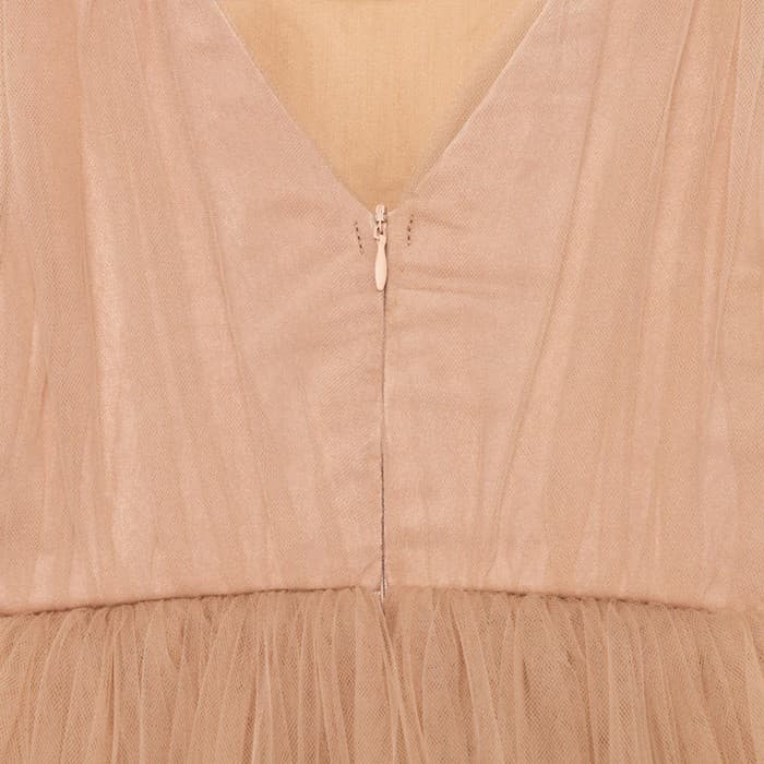 Платье нарядное для девочки KAFTAN, бежевое, рост 86-92 см