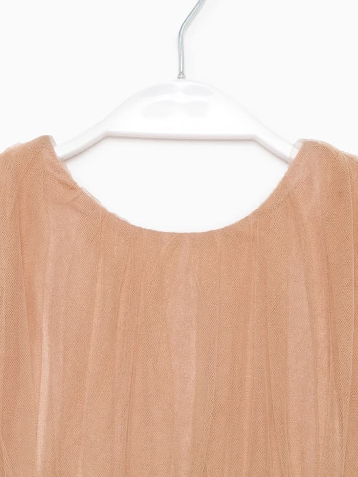 Платье нарядное для девочки KAFTAN, бежевое, рост 98-104 см