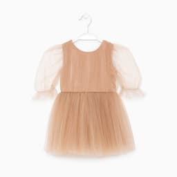 Платье нарядное для девочки KAFTAN, бежевое, рост 98-104 см