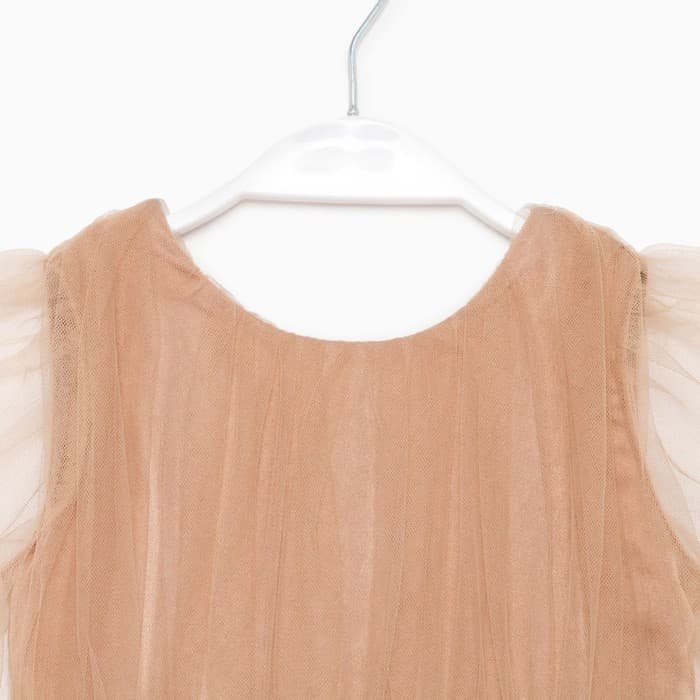 Платье нарядное для девочки KAFTAN, бежевое, рост 98-104 см