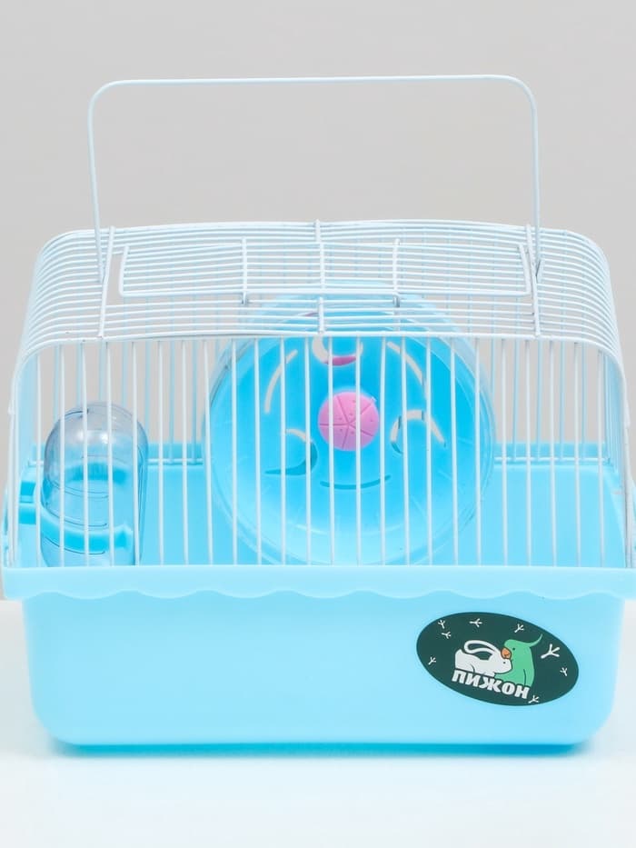 Клетка для грызунов «Пижон», 23×17×17 см, голубая