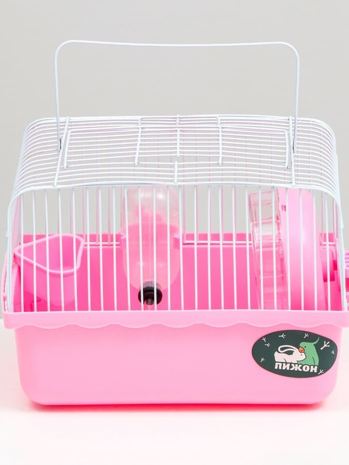 Клетка для грызунов «Пижон», 23×17×17 см, розовая