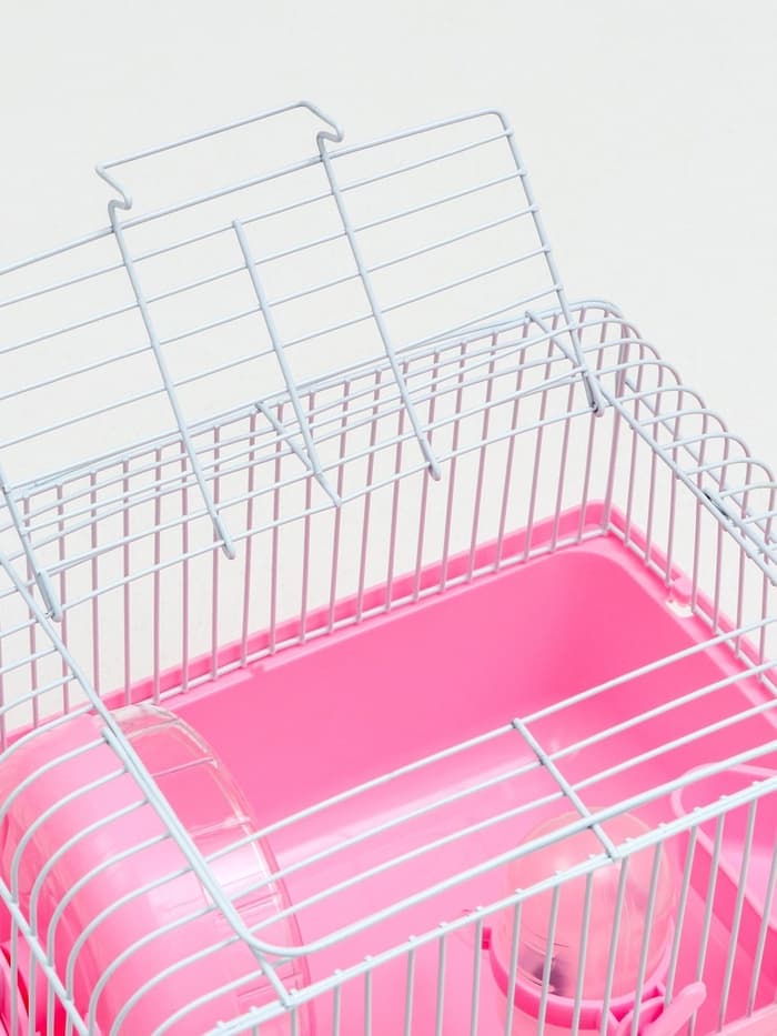 Клетка для грызунов «Пижон», 23×17×17 см, розовая