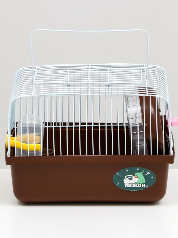 Клетка для грызунов «Пижон», 23×17×17 см, коричневая