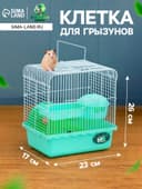 Клетка для грызунов «Пижон», 23×17×26 см, эмаль, зелёная