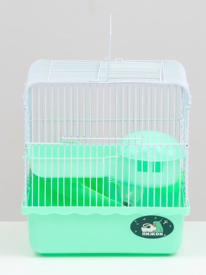 Клетка для грызунов «Пижон», 23×17×26 см, эмаль, зелёная