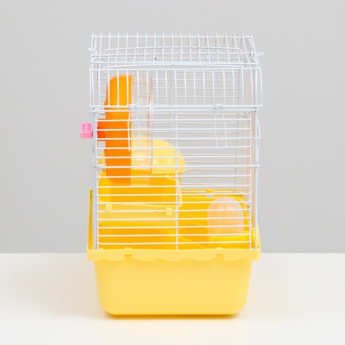 Клетка для грызунов «Пижон», 23×17×26 см, эмаль, жёлтая