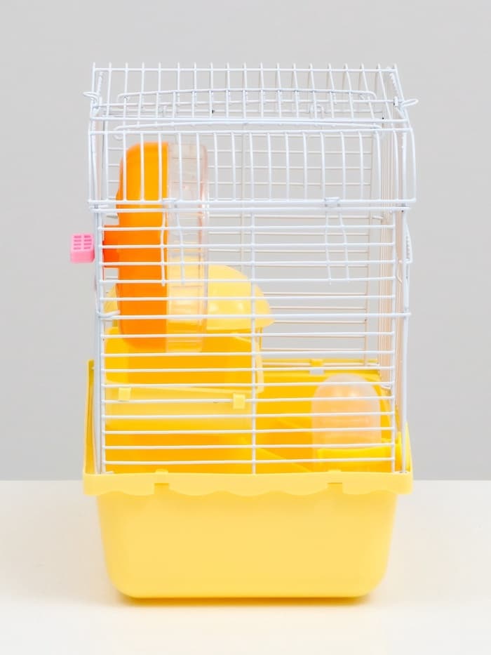 Клетка для грызунов «Пижон», 23×17×26 см, эмаль, жёлтая