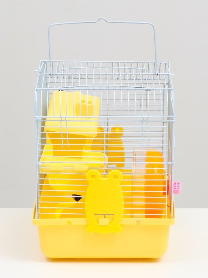 Клетка для грызунов «Пижон», 27×21×26 с. укомплектованная, жёлтая
