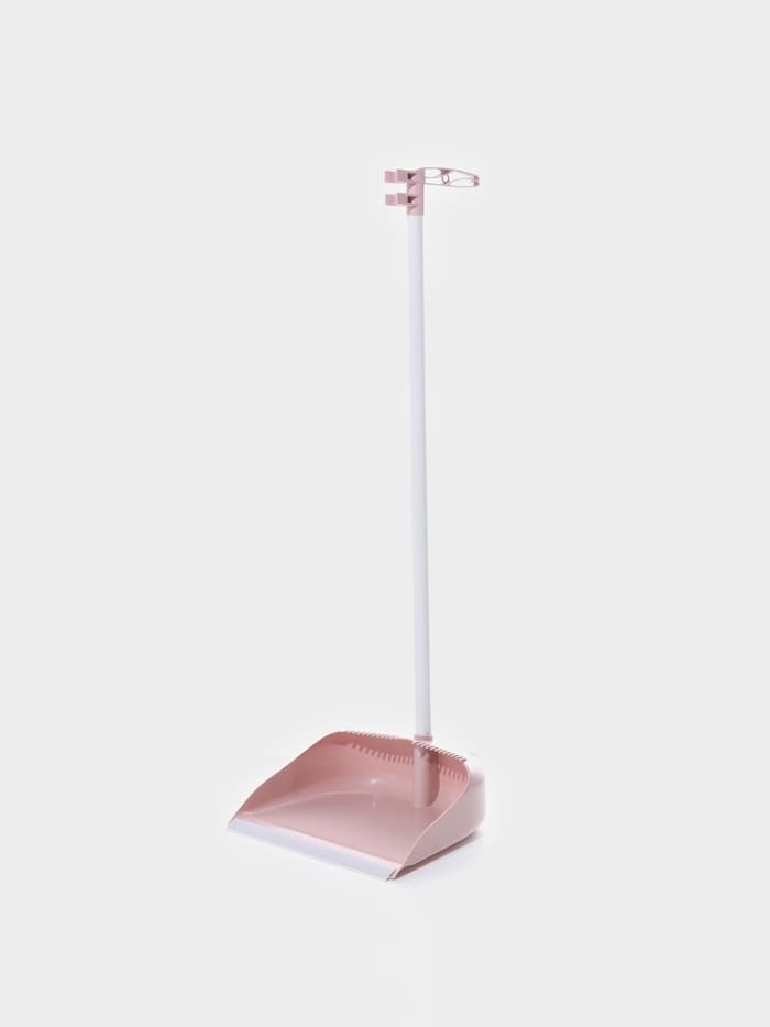 Щётка для пола Доляна, совок 25×23 см, щётка 29×84 см, металлическая ручка 77 см, розовая