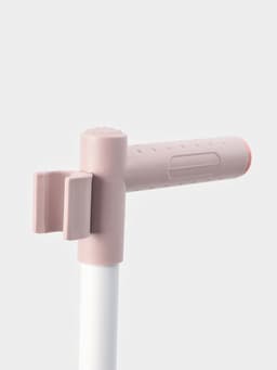 Щётка для пола Доляна, совок 25×23 см, щётка 29×84 см, металлическая ручка 77 см, розовая