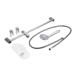 Душевая лейка со шлангом, стойкой, мыльницей и держателем, крепеж в комплекте.