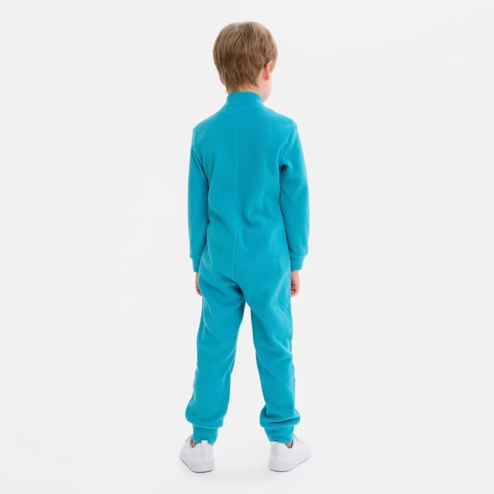 Комбинезон флисовый детский MINAKU, бирюзовый, размер 92-98 см