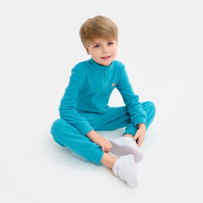 Комбинезон флисовый детский MINAKU, бирюзовый, размер 104-110 см