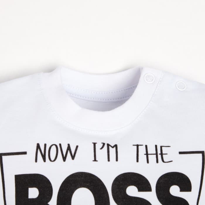 Футболка детская Крошка Я «Little Boss», рост 62-68 см, цвет белый
