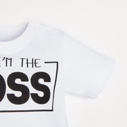 Футболка детская Крошка Я «Little Boss», рост 62-68 см, цвет белый