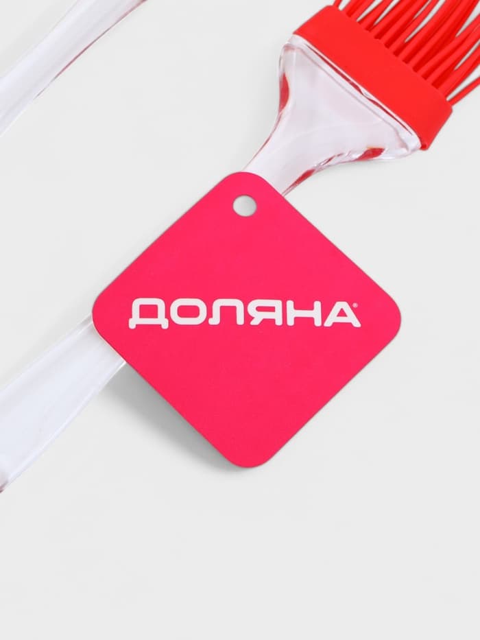 Набор для выпечки Доляна «Лёд», 3 предмета: лопатка 23.5 см, кисть 20.5 см, венчик 25 см, красный
