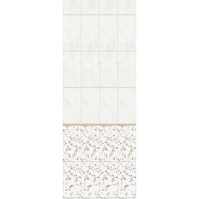 Стеновая панель ПВХ «Новита. Тигровая Лилия», добор, 2700×250 мм, цвет бежевый