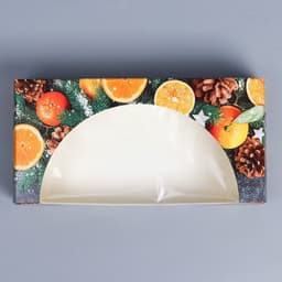 Коробка складная новогодняя «Мандарины», 20×10×5 см