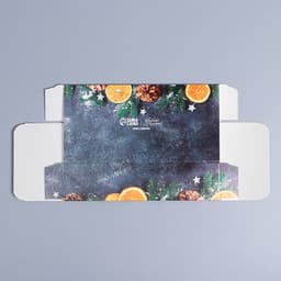 Коробка складная новогодняя «Мандарины», 20×10×5 см