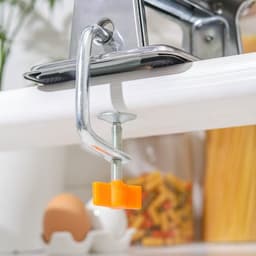 Лапшерезка-тестораскатка ручная, 6 настроек толщины теста, ширина лапши 2 и 5 мм, нержавеющая сталь