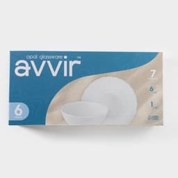 Салатники Avvir «Дива», набор 7 шт.: 6 шт.: d=11 см, 1 шт.: d=20 см, стеклокерамика, белые