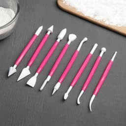 Стеки для работы с мастикой Доляна, набор 8 шт., пластик, МИКС