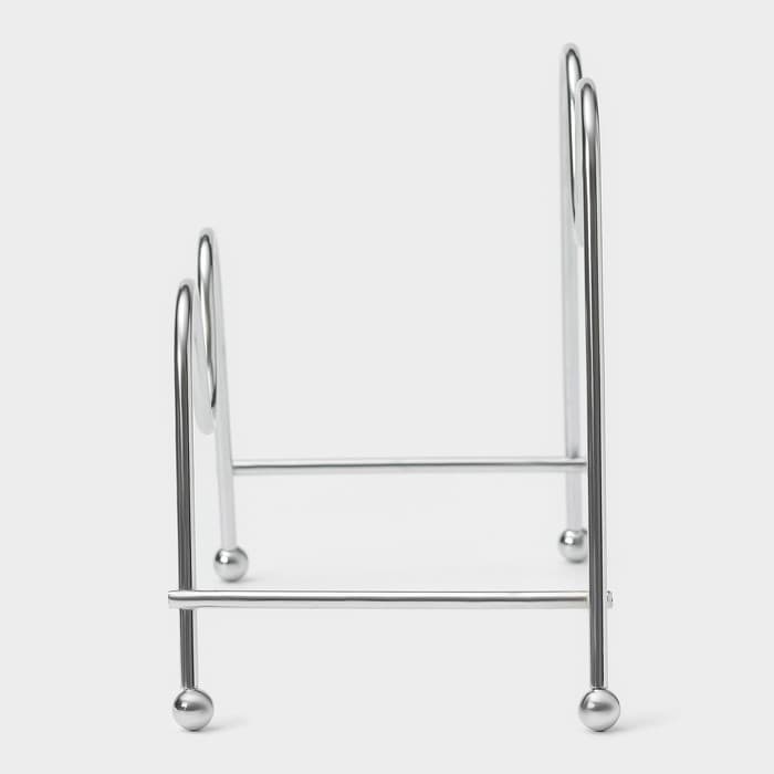 Подставка для крышек Доляна, 18×10×14 см, хром