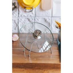 Подставка для крышек Доляна, 18×10×14 см, хром