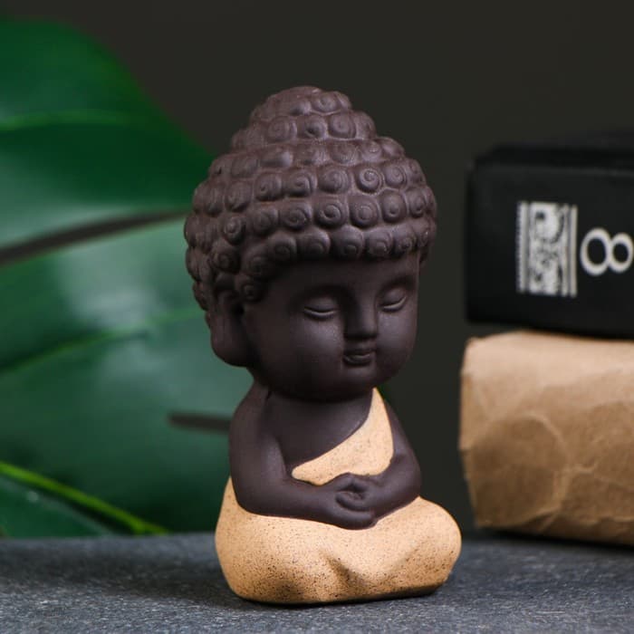 Фигурка керамика TAKE IT EASY «Кудрявый Будда», 5×9 см, МИКС